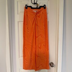 SO Vibrant Orange Maxi Skirt